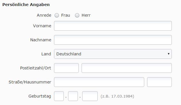 Ein Web.de Postfach registrieren Schritt 2