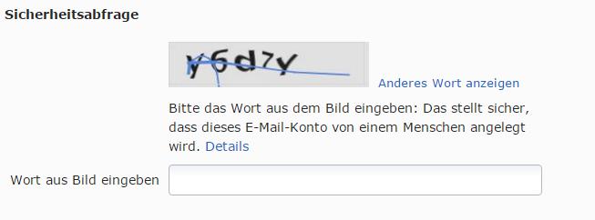 Ein Web.de Postfach registrieren Schritt 6