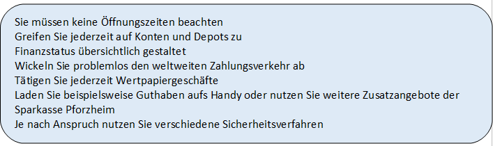Sparkasse Pforzheim Calw Online-Banking Vorteile