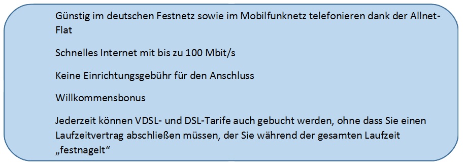 O2 Vorteile im Überblick